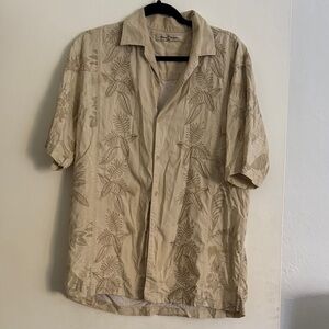 Tommy Bahama Tan Floral Shirt Jacket